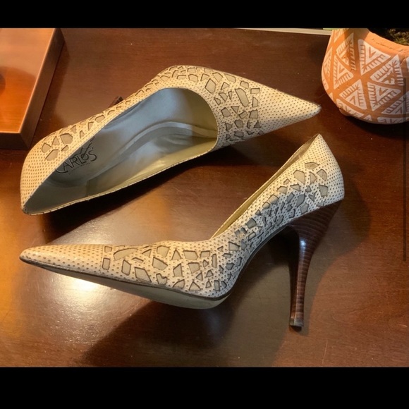 Beige and Beown Carlos Santana Heels - Picture 2 of 6